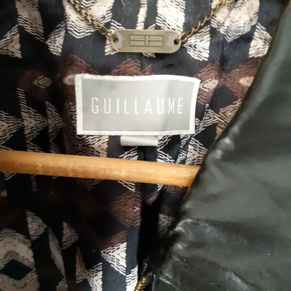 Guillaume Black Leather Jacket Size 2X - Picture 2 of 5